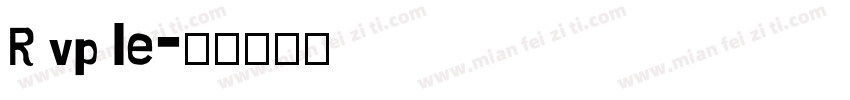 R vp le字体转换